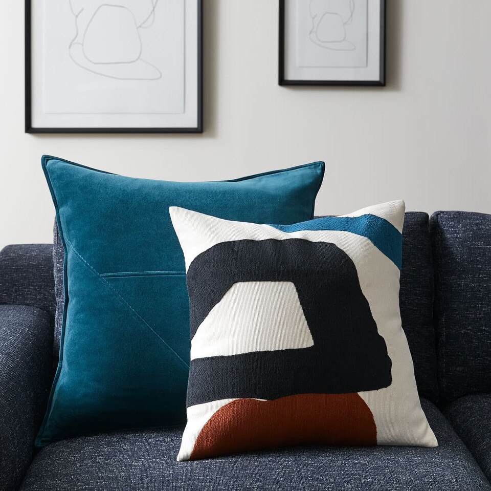 Washed Cotton Velvet Cushion Covers West Elm Australia